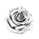 Black and red praying hands and rose tattoo design idea
