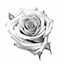 Black and red praying hands and rose tattoo design idea