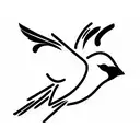 flying cardinal tattoo design idea