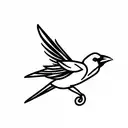 flying cardinal tattoo design idea