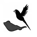 flying cardinal tattoo design idea