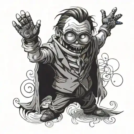 minion as the joker tattoo design idea