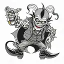 minion as the joker tattoo design idea