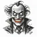 minion as the joker tattoo design idea