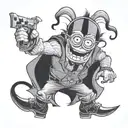 minion as the joker tattoo design idea