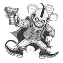 minion as the joker tattoo design idea