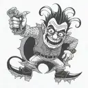 minion as the joker tattoo design idea