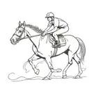 race horse with vet tattoo design idea