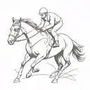 race horse with vet tattoo design idea