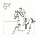 race horse with vet tattoo design idea