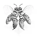 two bees on an infinity symbol tattoo design idea