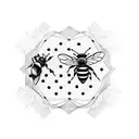 two bees on an infinity symbol tattoo design idea