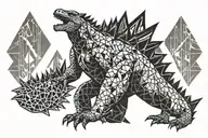 Godzilla tattoo design idea