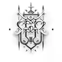 this text: "2 Samuel 22:33" tattoo design idea