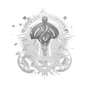 this text: "2 Samuel 22:33" tattoo design idea