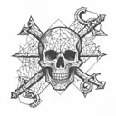 skull and crossbones tattoo design idea