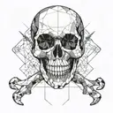 skull and crossbones tattoo design idea