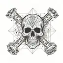 skull and crossbones tattoo design idea