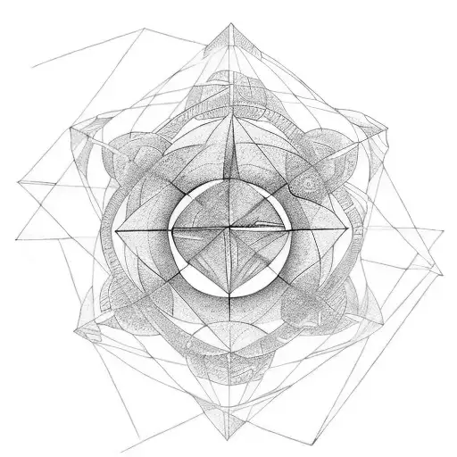 metatron cube tattoo design idea