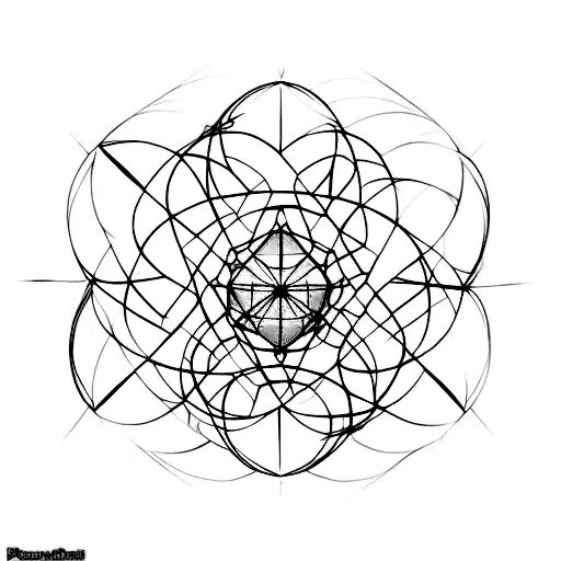 metatron cube tattoo design idea