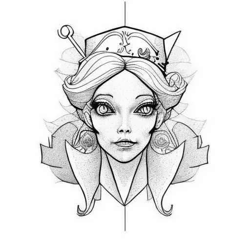 alice in wonderland tattoo design idea