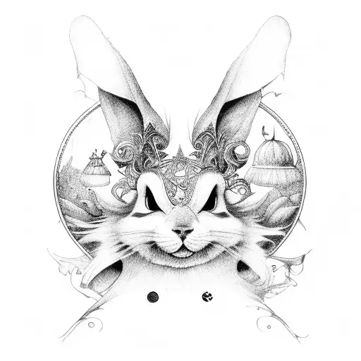 alice in wonderland tattoo design idea