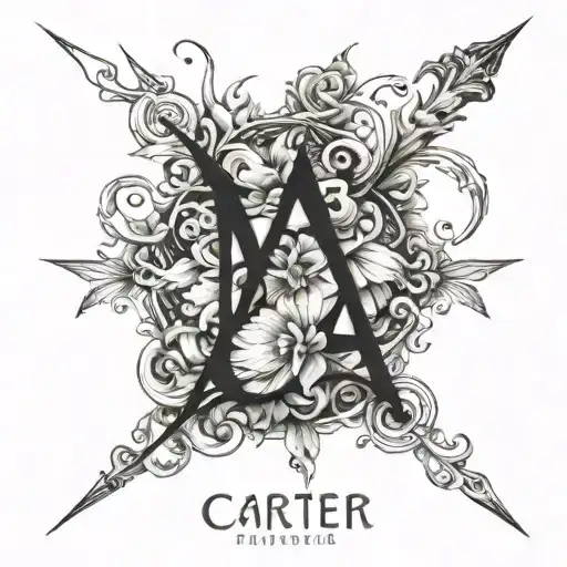 Carter name tattoo tattoo design idea