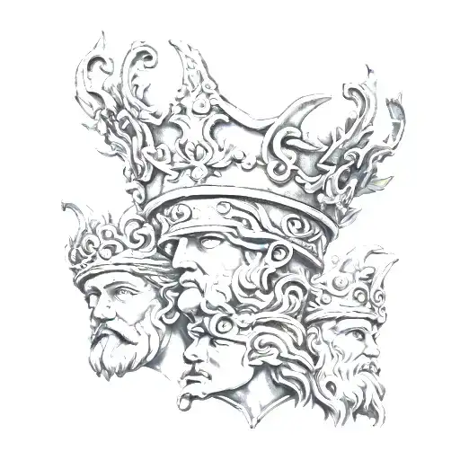 ancient greek crowns  tattoo design idea