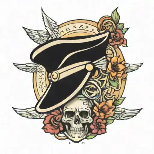 In remembrance of late grandfather, his writing “love, nana and papa” and incorporate a sailor hat tattoo design idea