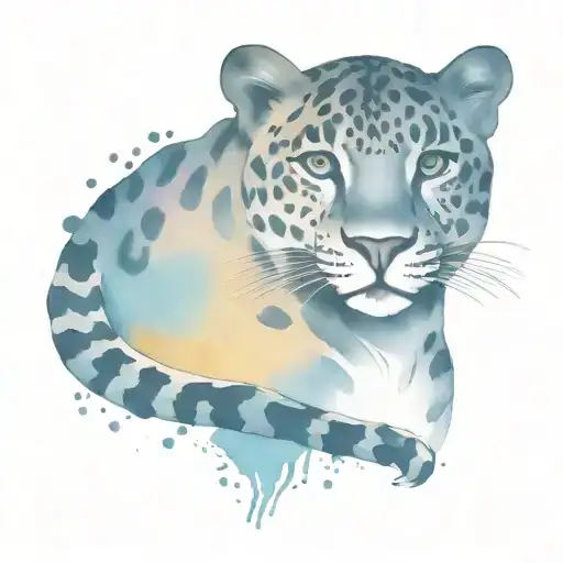 leopard print filled tattoo design idea
