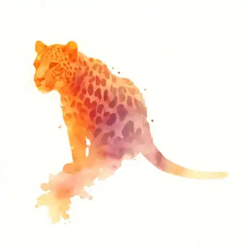 leopard print filled night sky tattoo design idea