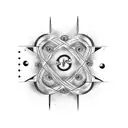 rewind, pause and play symbols overlayed on the infinity symbol  tattoo design idea