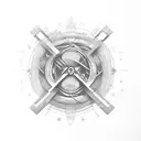 rewind, pause and play symbols overlayed on the infinity symbol  tattoo design idea