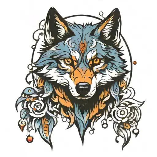 wolf tattoo design idea
