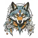 wolf tattoo design idea