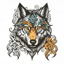 wolf tattoo design idea