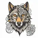 wolf tattoo design idea