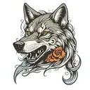 wolf tattoo design idea