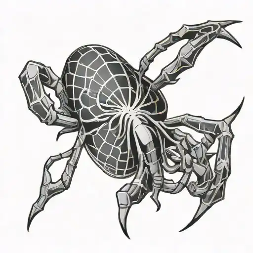 Phantom troupe spider tattoo with a four it's back  tattoo design idea
