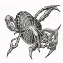 Phantom troupe spider tattoo with a four it's back  tattoo design idea