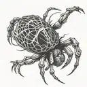 Phantom troupe spider tattoo with a four it's back  tattoo design idea