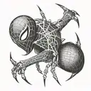 Phantom troupe spider tattoo with a four it's back  tattoo design idea
