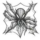 Phantom troupe spider tattoo with a four it's back  tattoo design idea