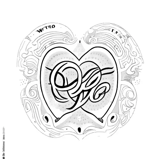 tattoo of a name in topography, not an image but text that has the name winny with the dot of the i like a heart, it sho tattoo design idea