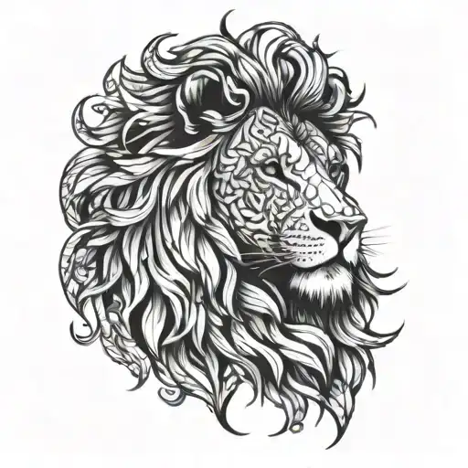 lion tattoo design idea