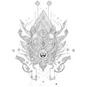 symbol for serotonin  tattoo design idea