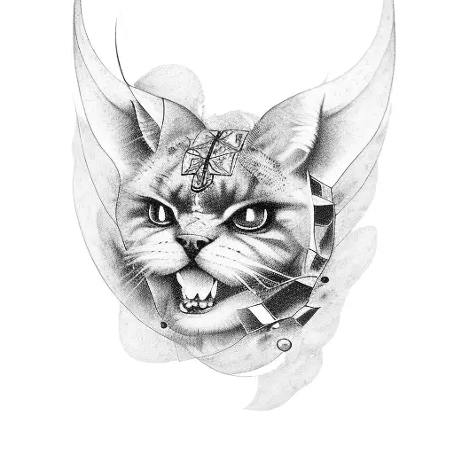 striscia di inchiostro da cui escono dei occhi  tattoo design idea