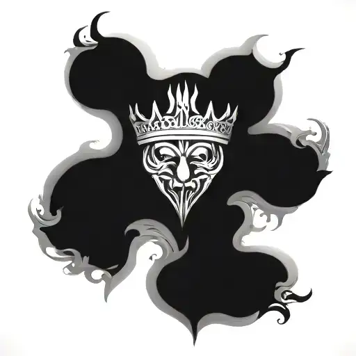 king of heart, 3d tattoo design idea