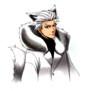 silver fox tattoo design idea