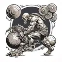 Sisyphus tattoo design idea